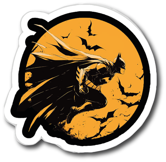 Batman — Orange Moon Bat Signal Sticker