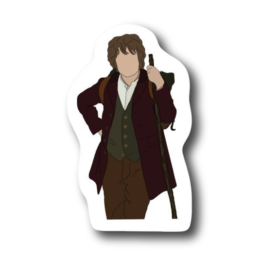 Bilbo Baggins — Walking Stick and Pack Sticker