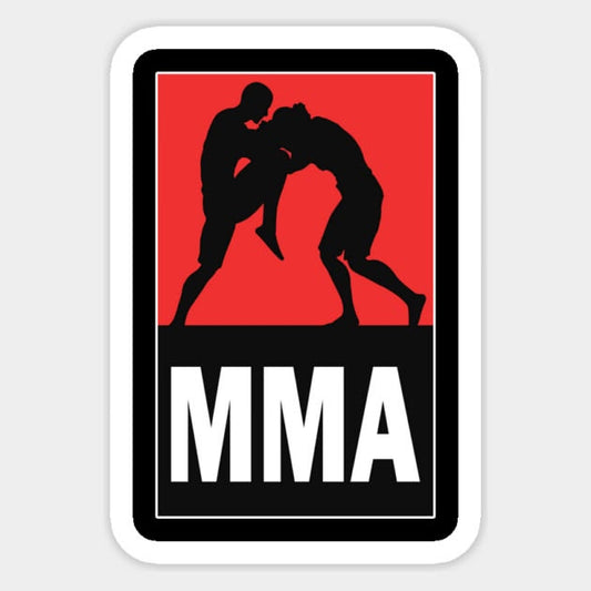 MMA — Red Grappler Logo Sticker