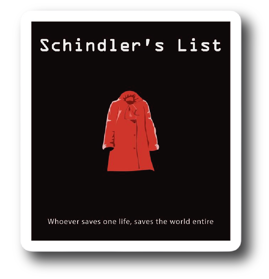 The Red Coat — Whoever Saves One Life Quote Sticker