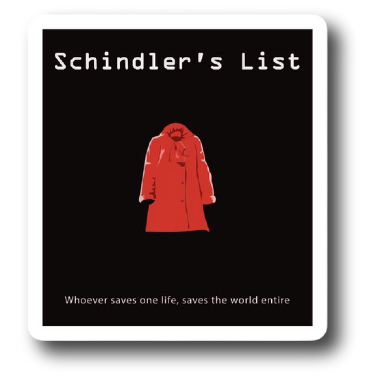 The Red Coat — Whoever Saves One Life Quote Sticker