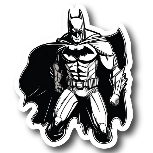 Batman — Black and White Stance Sticker