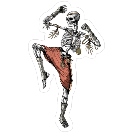 Muay Thai Skeleton — Wai Kru Sticker