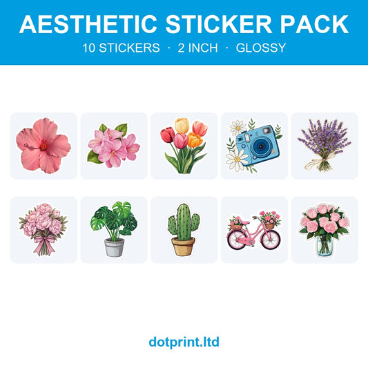 Aesthetic Sticker Pack — 10 Stickers