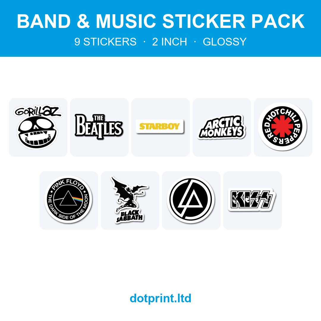 Band & Music Sticker Pack — 9 Stickers