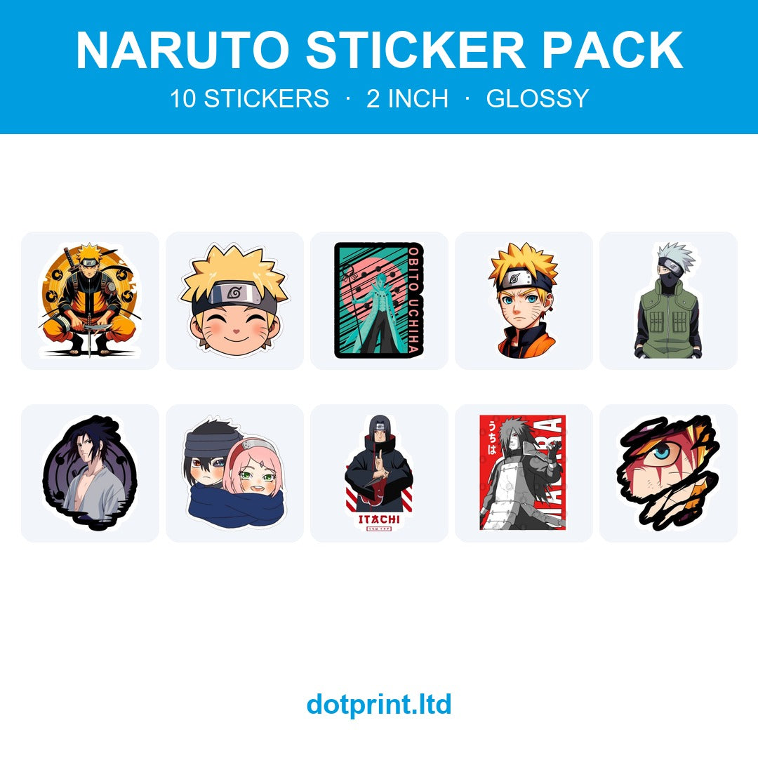 Naruto Sticker Pack — 10 Stickers