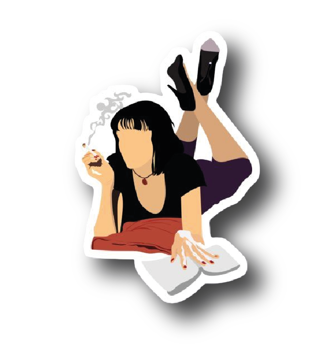 Mia Wallace — Dance Scene Floor Pose Sticker