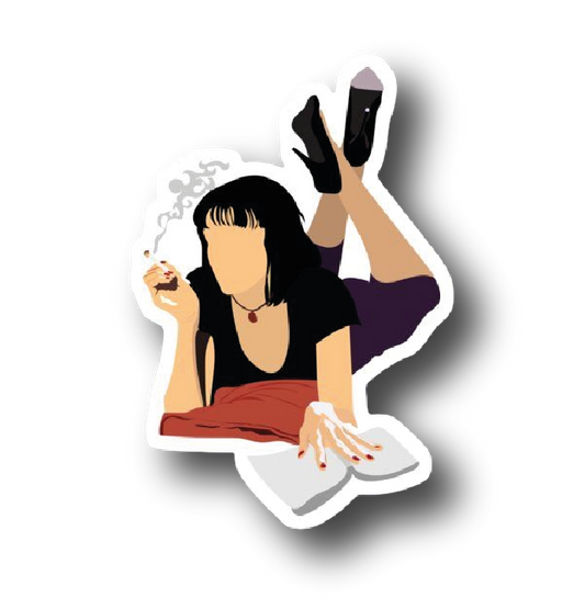 Mia Wallace — Dance Scene Floor Pose Sticker
