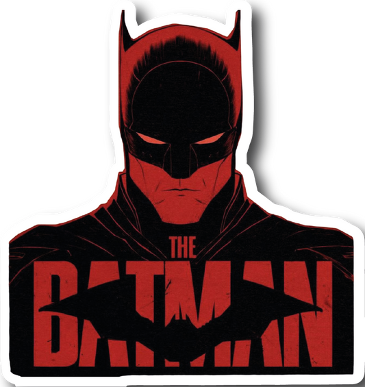 The Batman — Red Cowl Title Logo Sticker