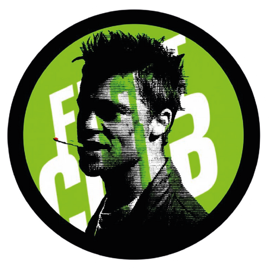 Tyler Durden — Green Duotone Circle Badge Sticker
