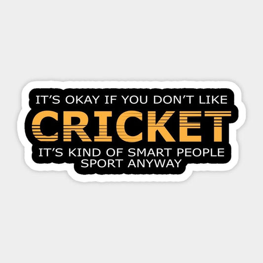 Smart People's Sport — Cricket Fan Slogan Sticker