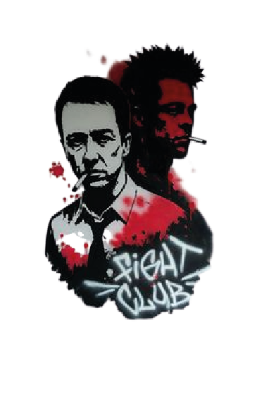 Tyler Durden & The Narrator — Graffiti Fight Club Sticker