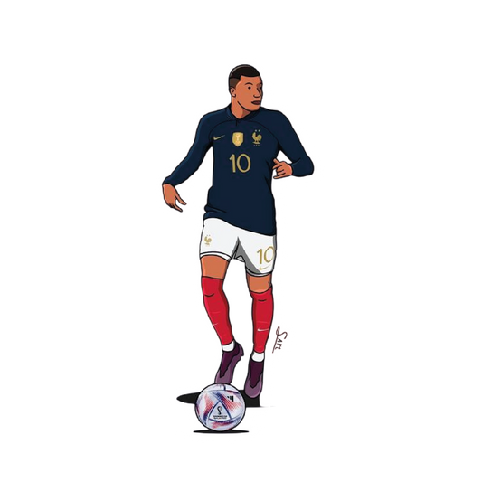 Kylian Mbappé France number 10 World Cup Qatar 2022 sticker