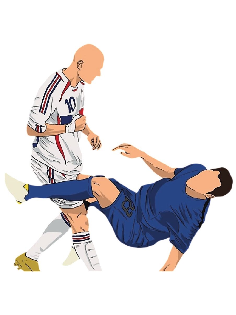 Zinedine Zidane headbutt Marco Materazzi 2006 World Cup Final illustrated sticker