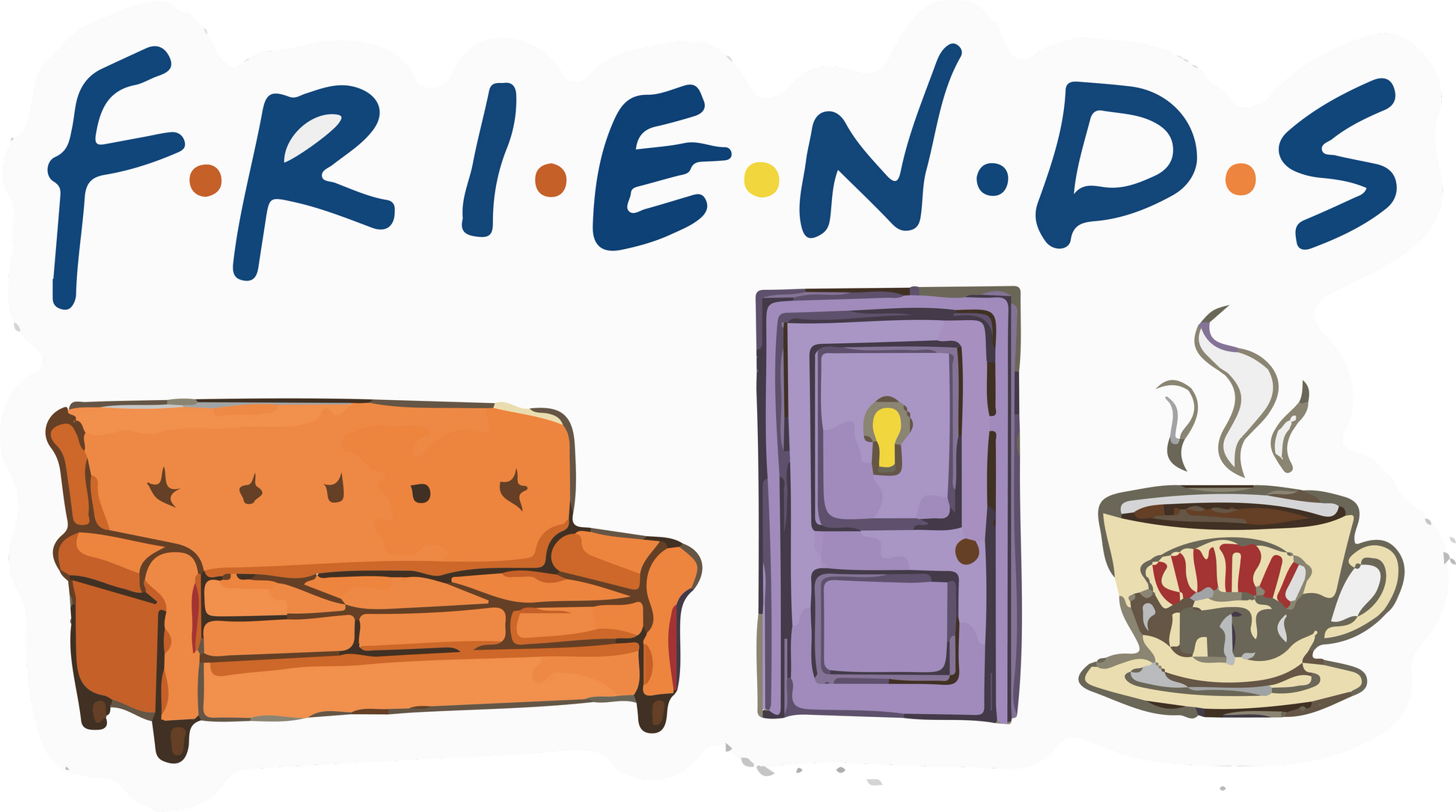 Friends All-Star Poster Sticker #2 - Premium Glossy Poster Sticker
