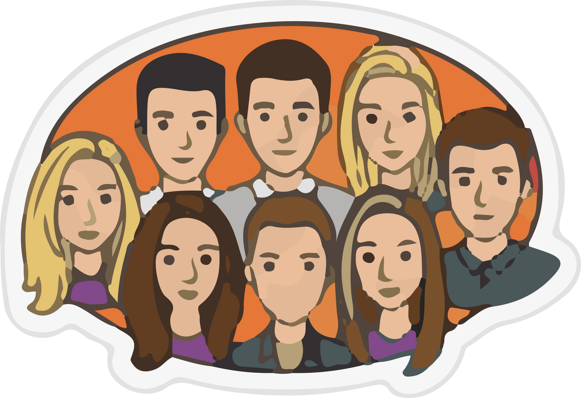 Friends All-Star Poster Sticker #4 - Premium Glossy Poster Sticker