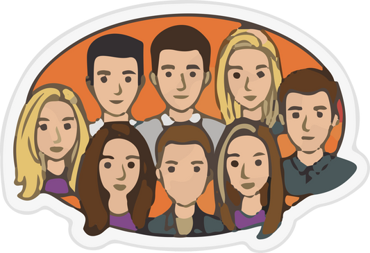 Friends All-Star Poster Sticker #4 - Premium Glossy Poster Sticker
