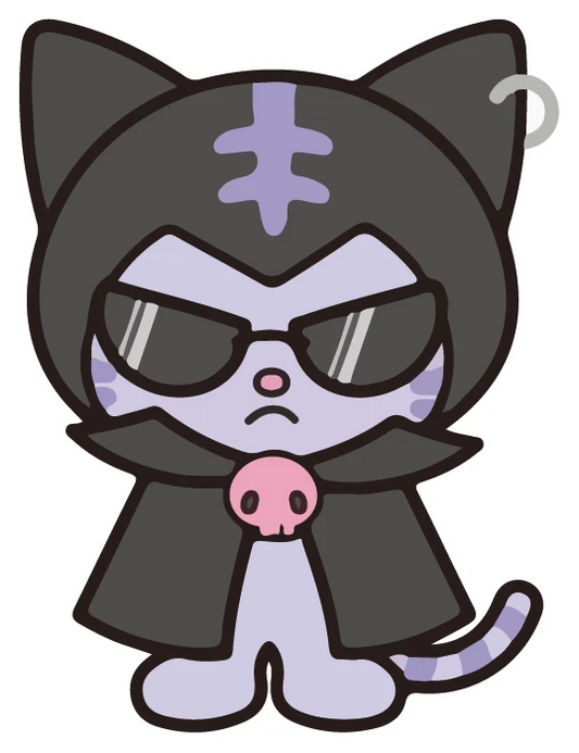 Kuromi Baku Dark Cat Sunglasses Sticker