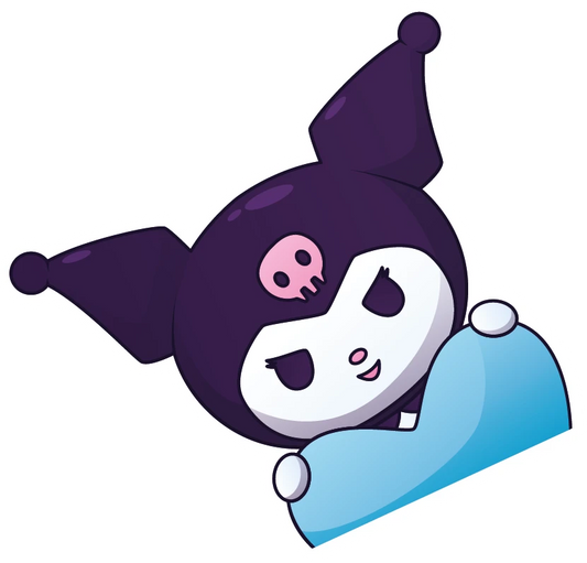 Kuromi Resting On Pillow Sleepy Sticker
