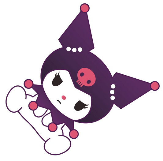 Kuromi Leaning Playful Pose Sticker