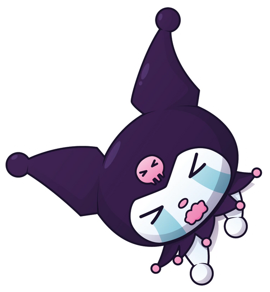 Kuromi Falling Tumbling Squished Face Sticker