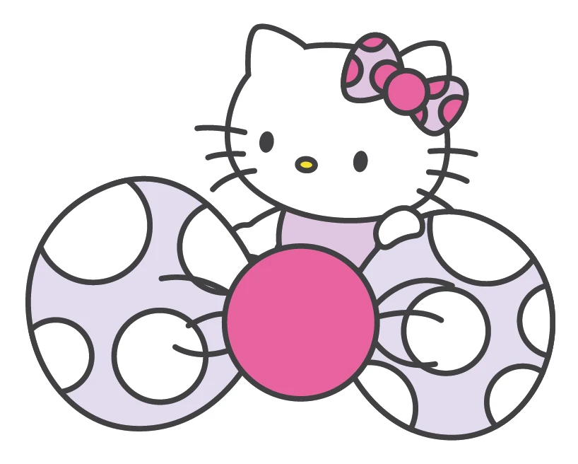 Hello Kitty Polka Dot Play Balls Sticker