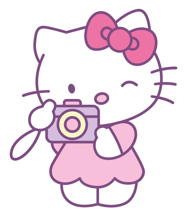 Hello Kitty Camera Photographer Sticker