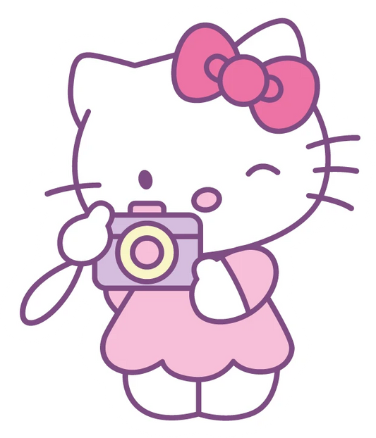 Hello Kitty Camera Photographer Sticker