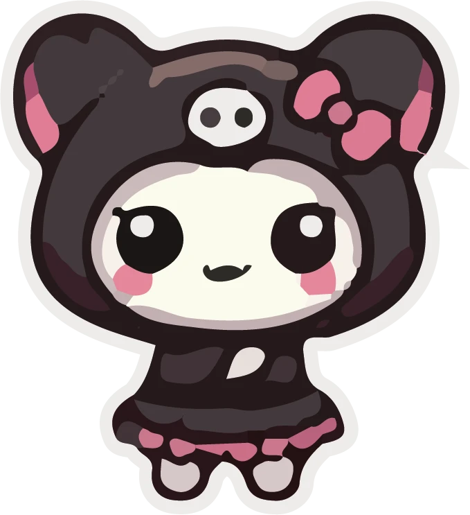 Hello Kitty Dark Bear Costume Sticker