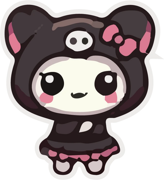 Hello Kitty Dark Bear Costume Sticker