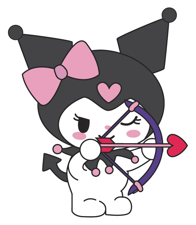 Kuromi Love Arrow Bow Cupid Sticker