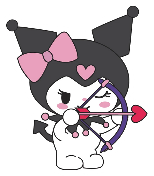 Kuromi Love Arrow Bow Cupid Sticker