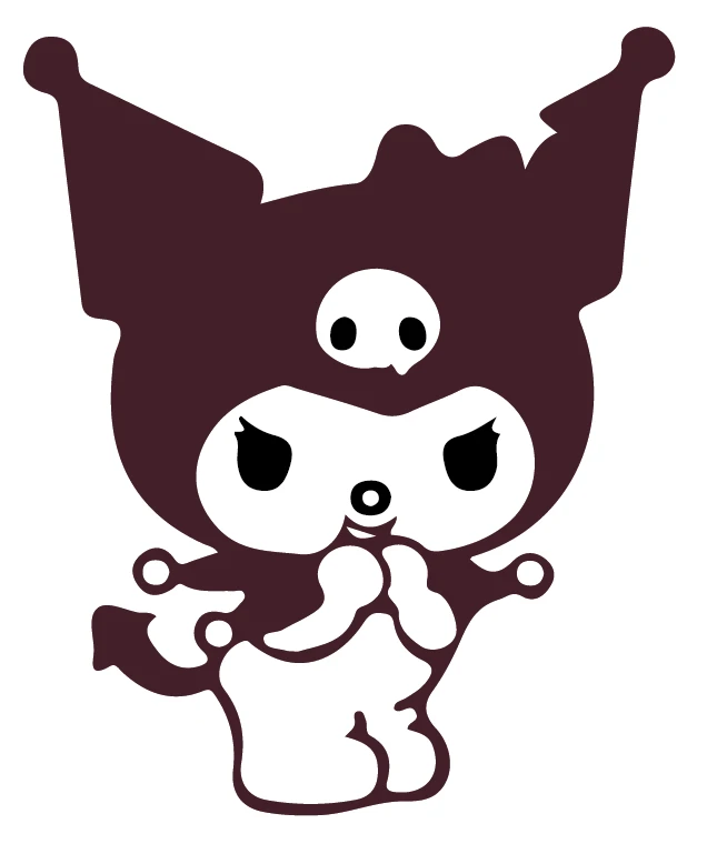Kuromi Dark Outline Angry Style Sticker