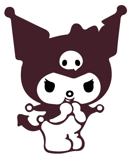 Kuromi Dark Outline Angry Style Sticker