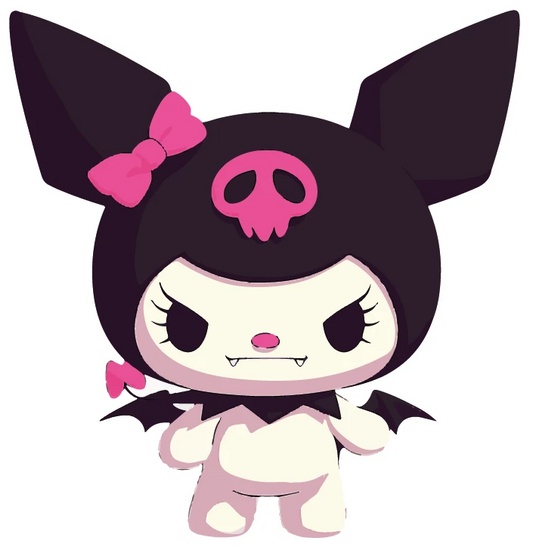 Kuromi Dark Bat Wings Vampire Sticker