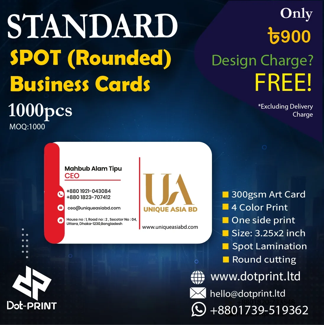 Standard Business Cards